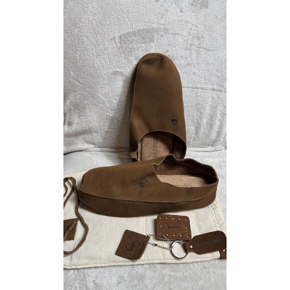 StockyardX La Leche NEW Mens Japanese Slippers Sz 10 Brown 100% Leather Handmade main image 12